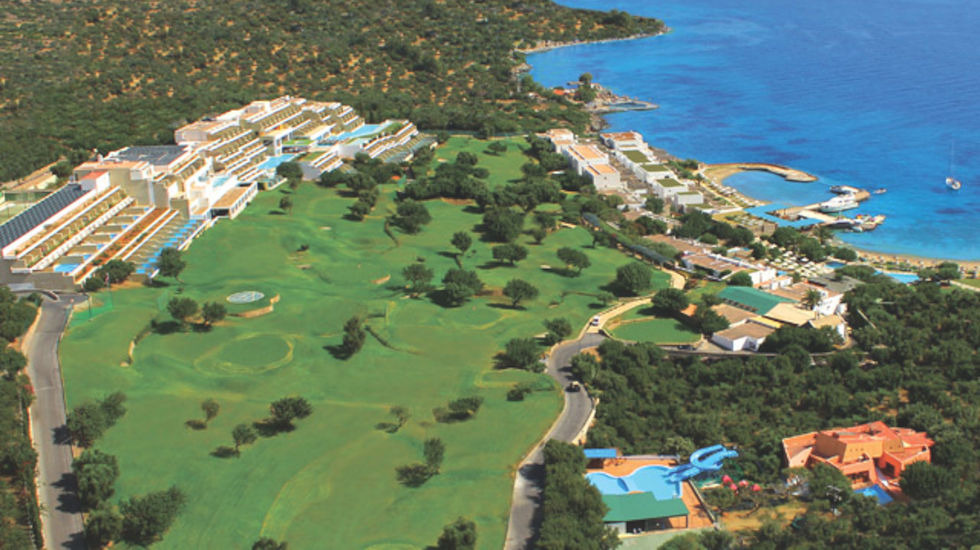 Porto Elounda Golf club aerial view Porto Elounda Golf club aerial view