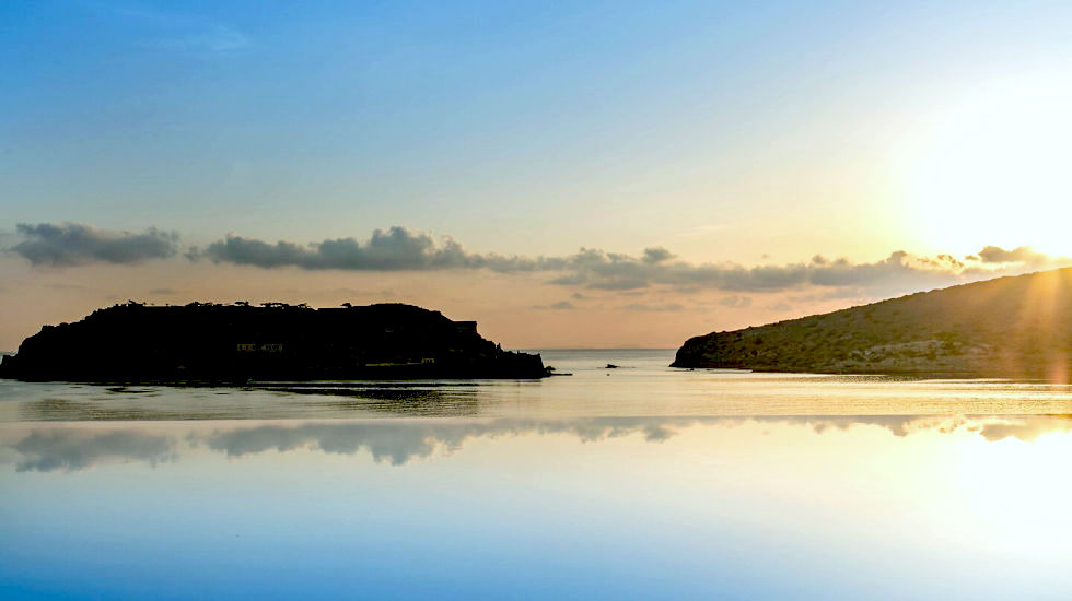 Blue Palace Elounda - Spinalonga Island sunrise Blue Palace Elounda - Spinalonga Island sunrise