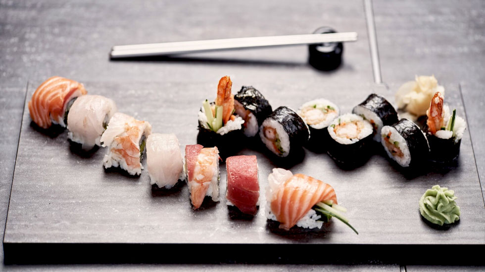 Blue Palace Elounda - Asia Deep Blue - Restaurant Sushi Plate Blue Palace Elounda - Asia Deep Blue - Restaurant Sushi Plate